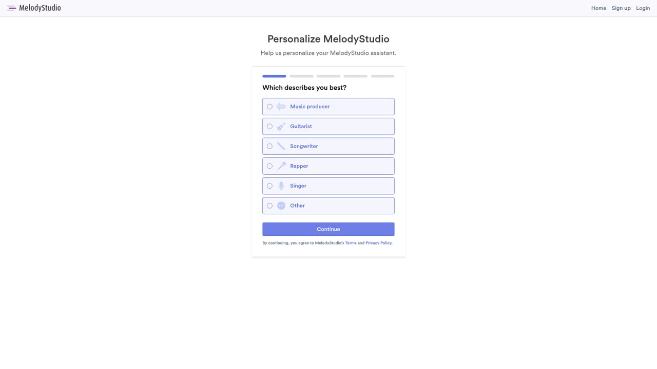 Melody Studio — Create a free account