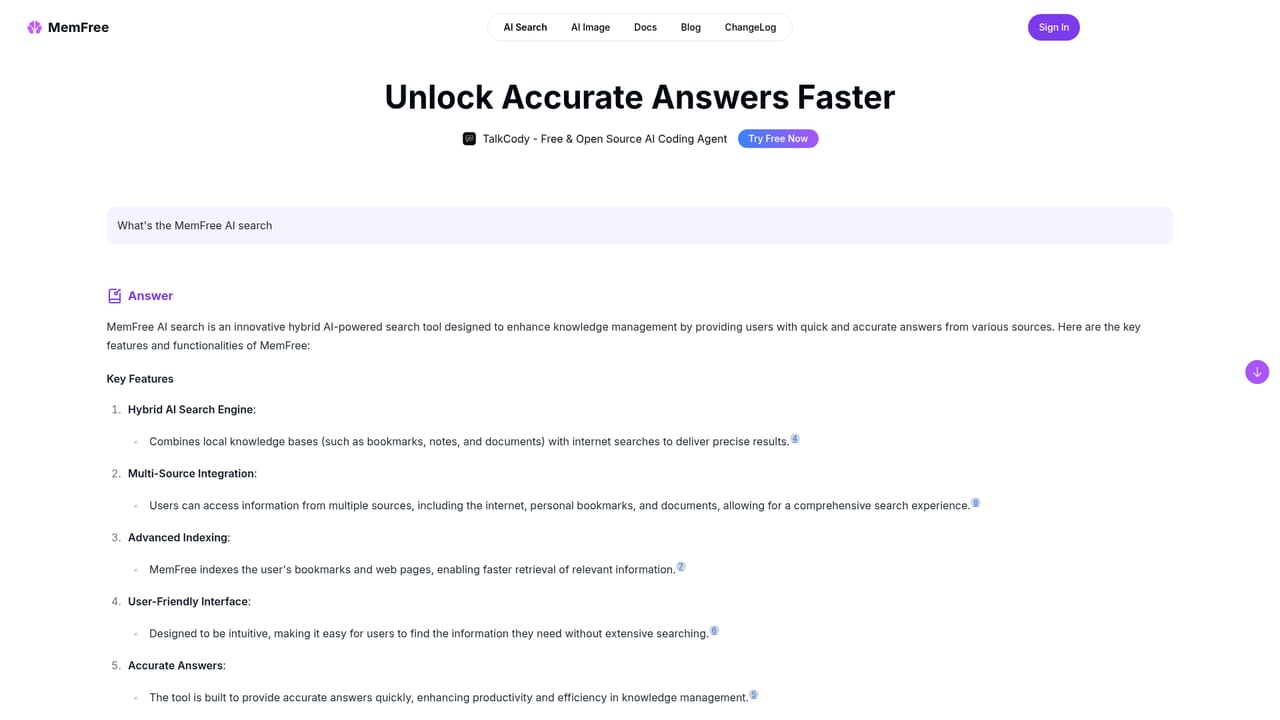 MemFree — Review the example workflows