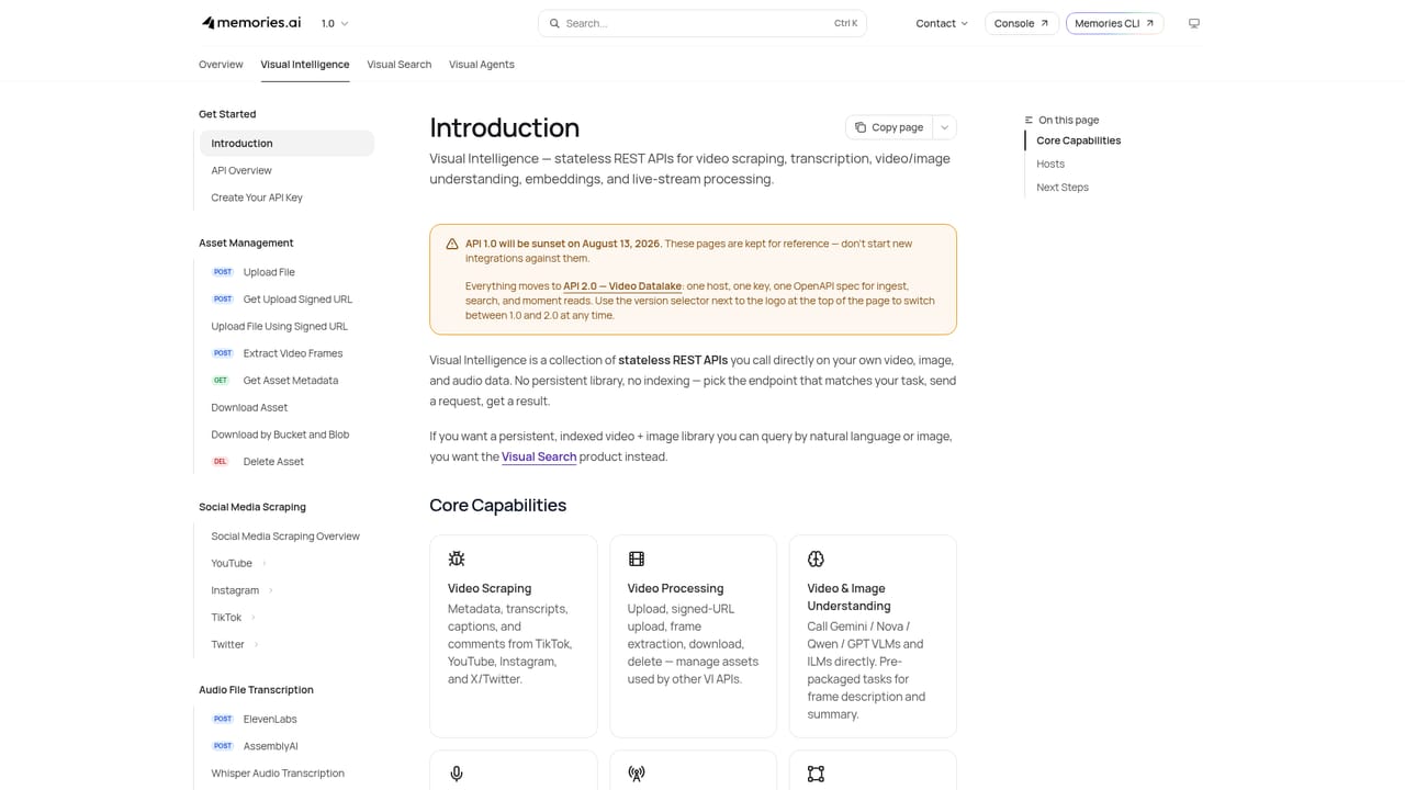 Memories.ai — Read the API introductions first