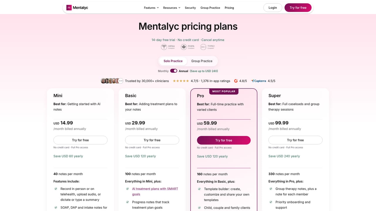 Mentalyc — Start the free trial