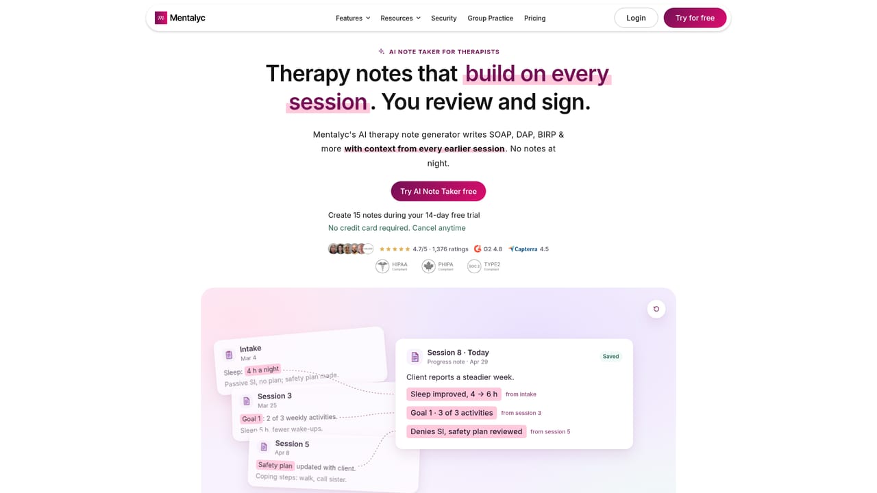 Mentalyc — Capture a session your way