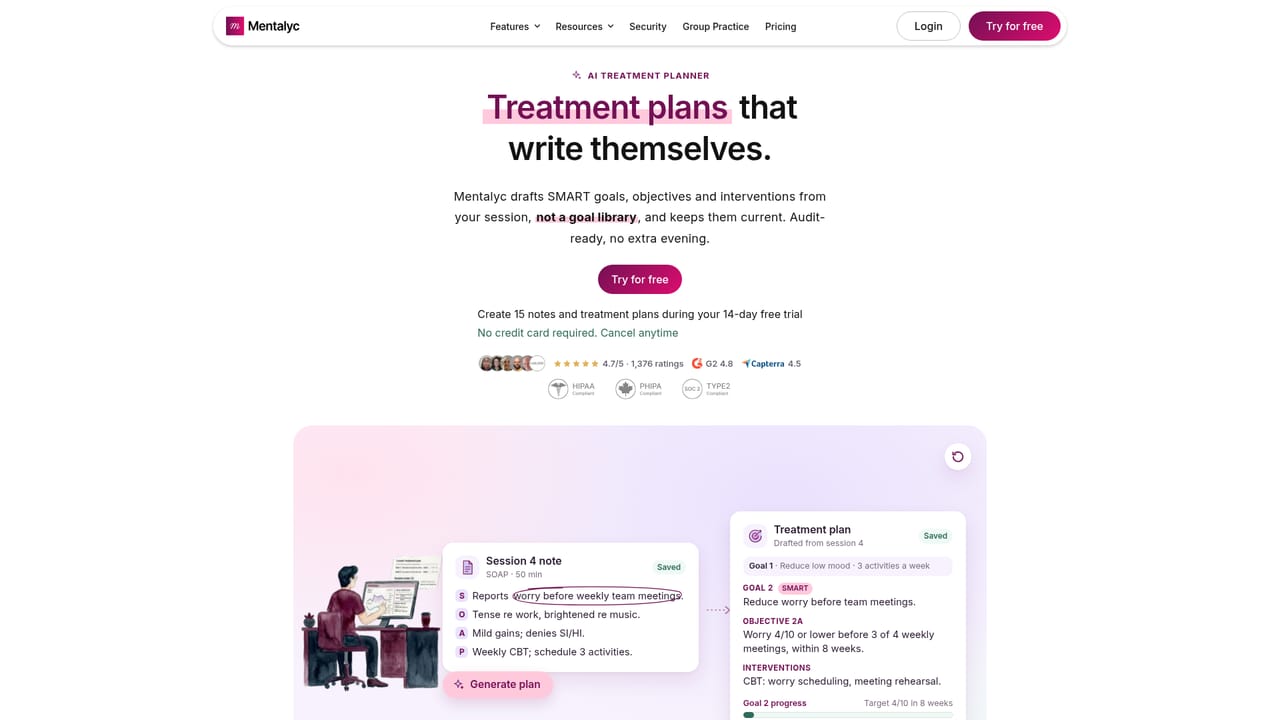 Mentalyc — Work the plan and progress side