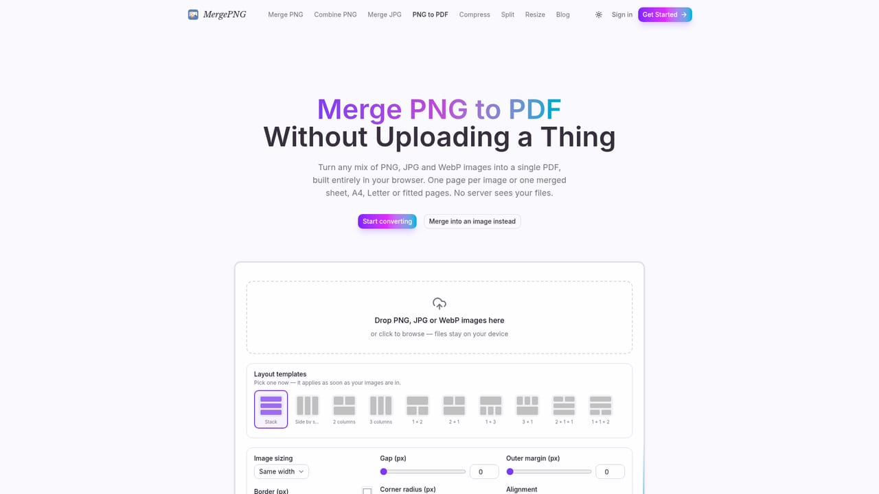MergePNG - Merge PNG Files Online Free — Choose an output format and download