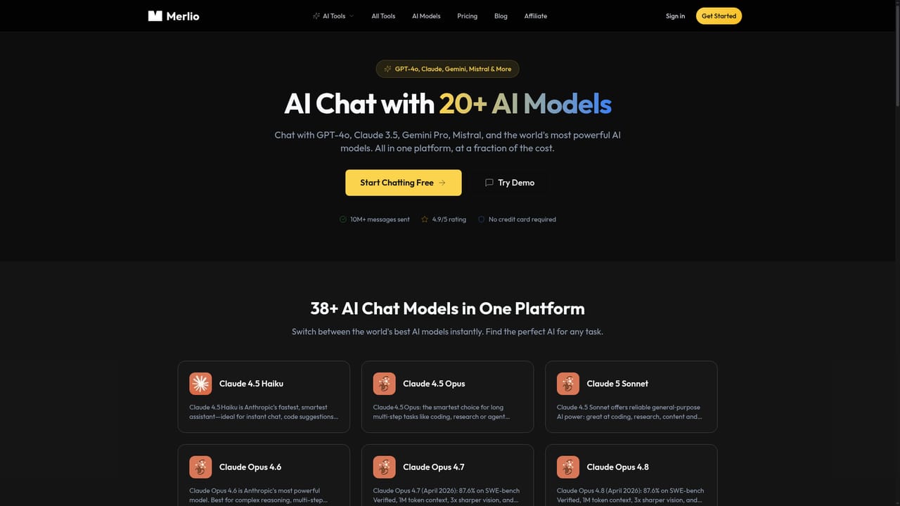 Merlio — Explore the AI chat interface