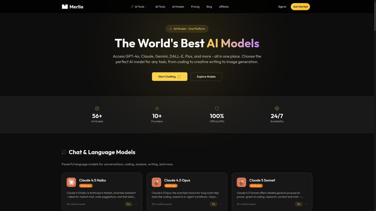 Merlio — Generate images with AI models