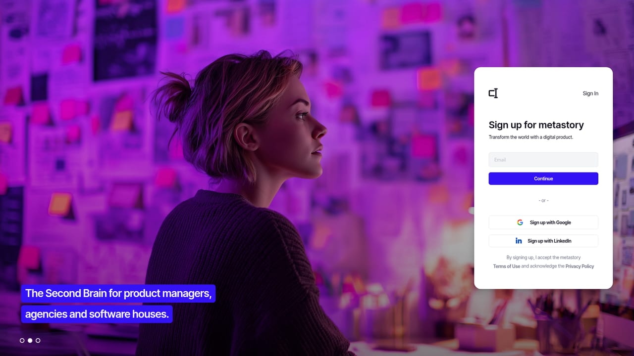 metastory AI — Create your account