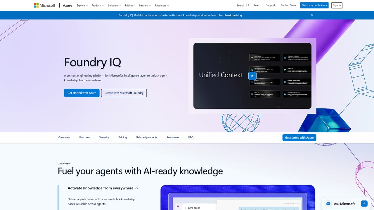 Microsoft Foundry — Ground the agent in organisational data