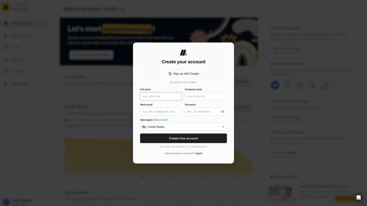 Mida — Create your Mida account