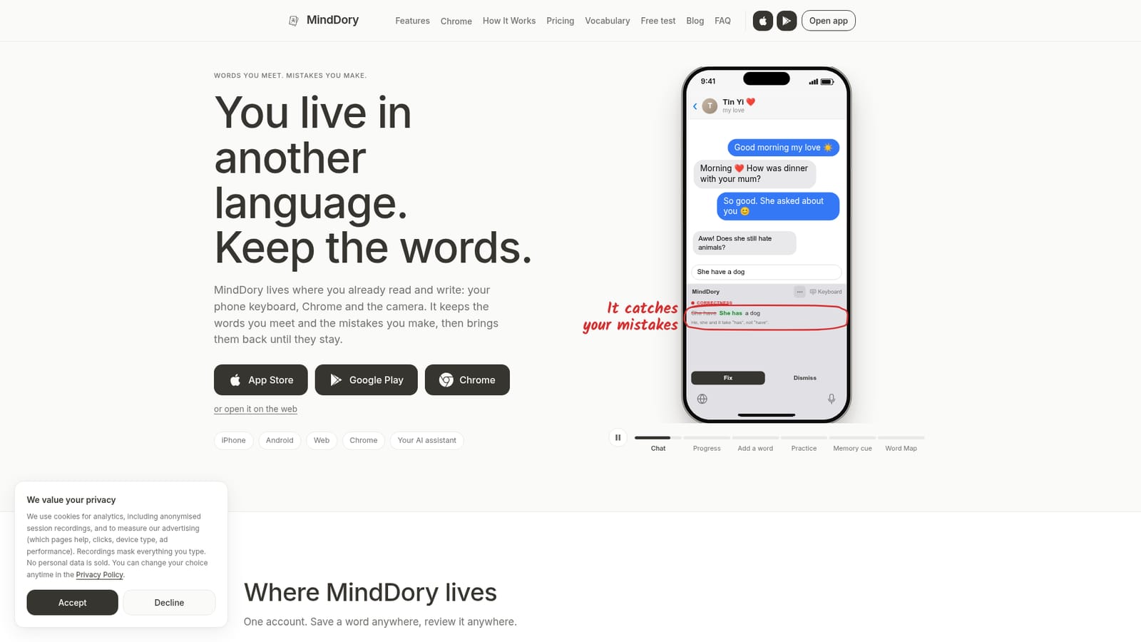 MindDory — Create a free account