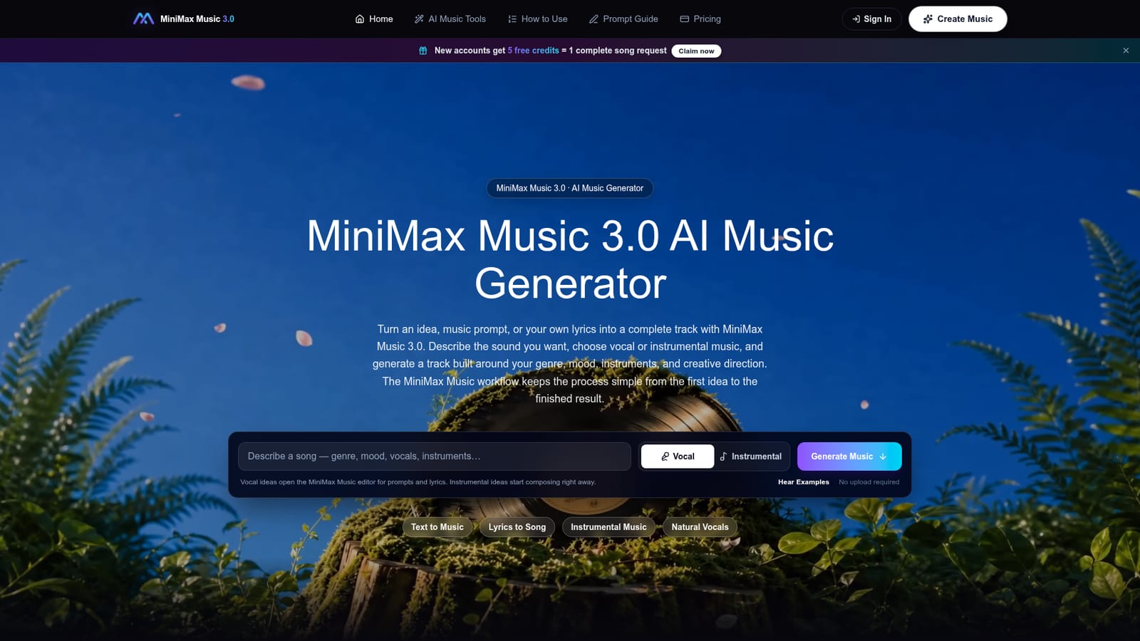 MiniMax Music 3.0 — Describe the sound you want