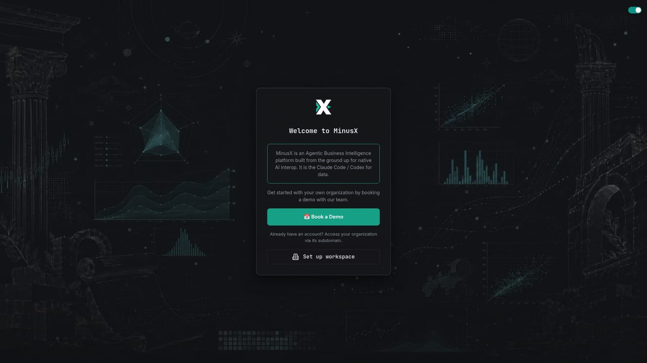 MinusX — Create a MinusX account or self-host