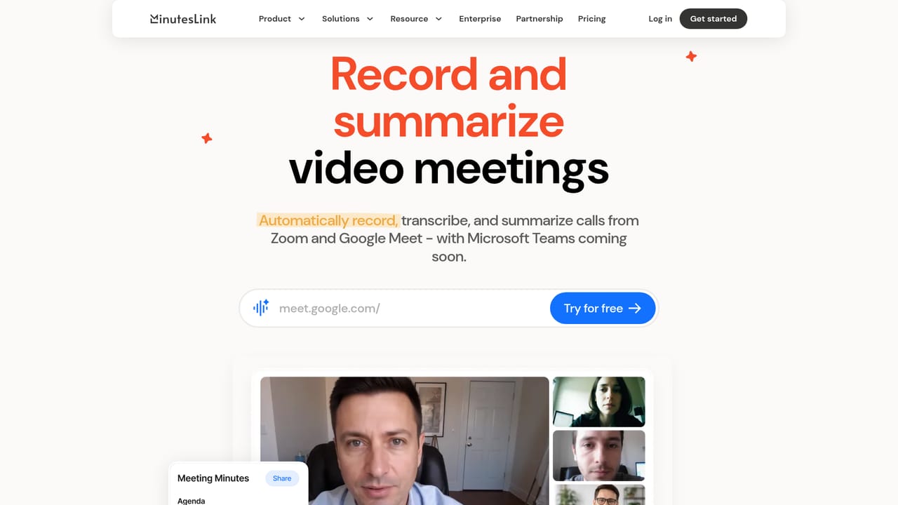 MinutesLink — Pick a recording route