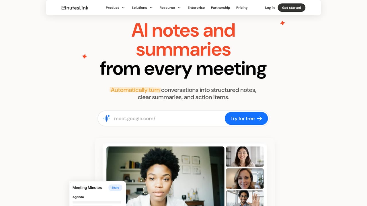 MinutesLink — Review transcripts and summaries
