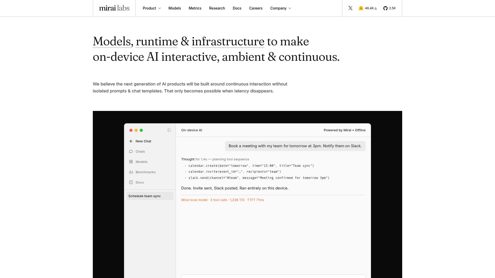 Mirai — Check the infrastructure repositories