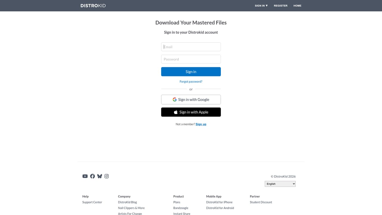 Mixea by DistroKid — Manage mastered tracks and plan