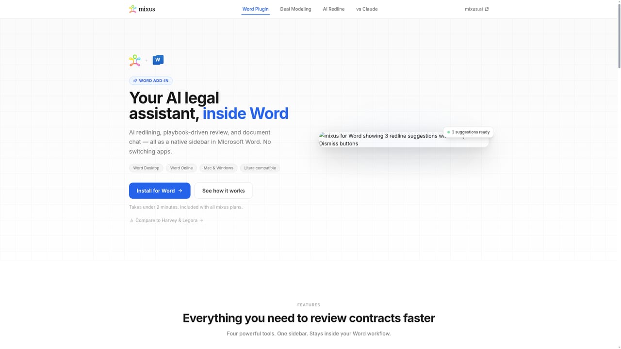 Mixus — Approve suggestions inside Word