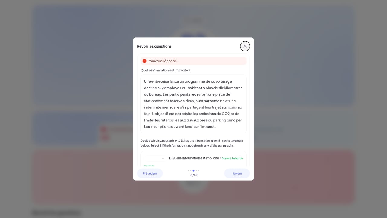 Mocko — Review a sample score report