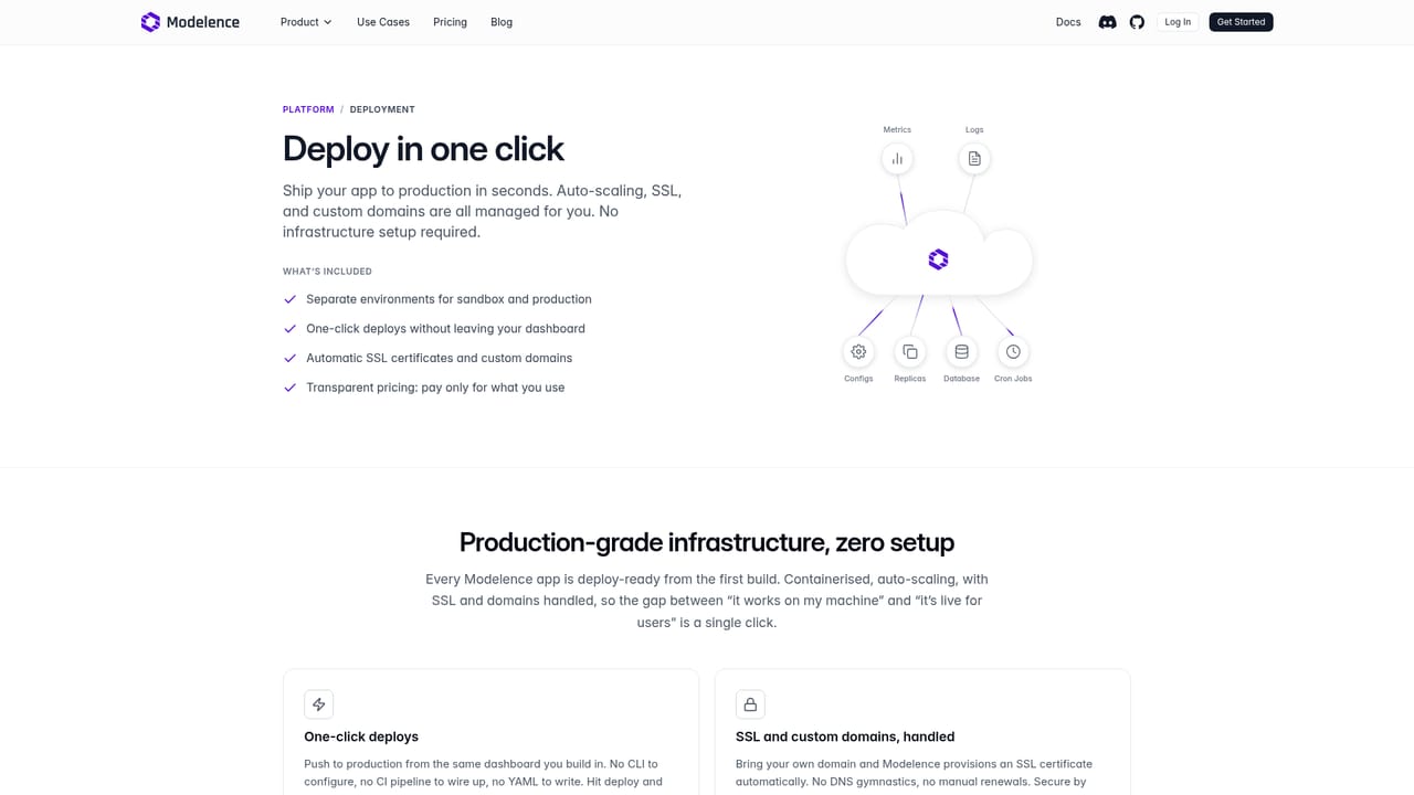 Modelence — Connect your project or paste the agent prompt