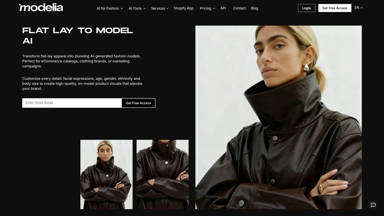 Modelia — Convert a flat-lay into an on-model shot