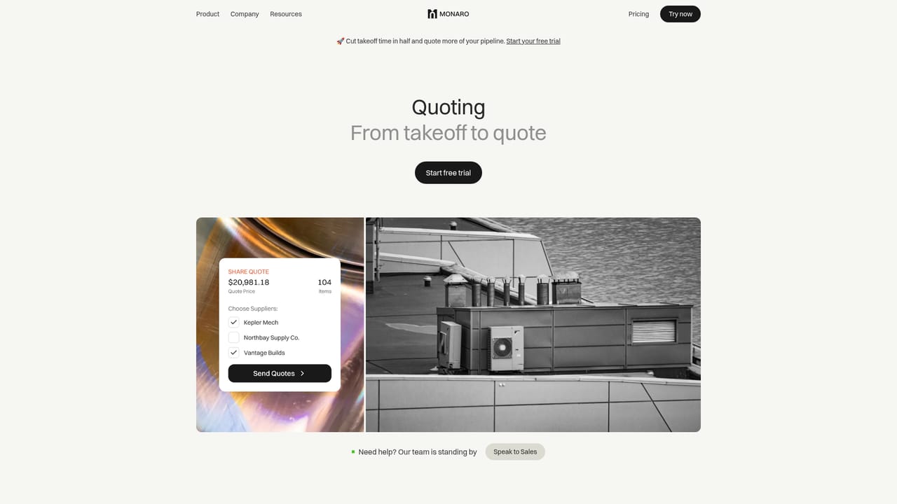 Monaro — Build the quote