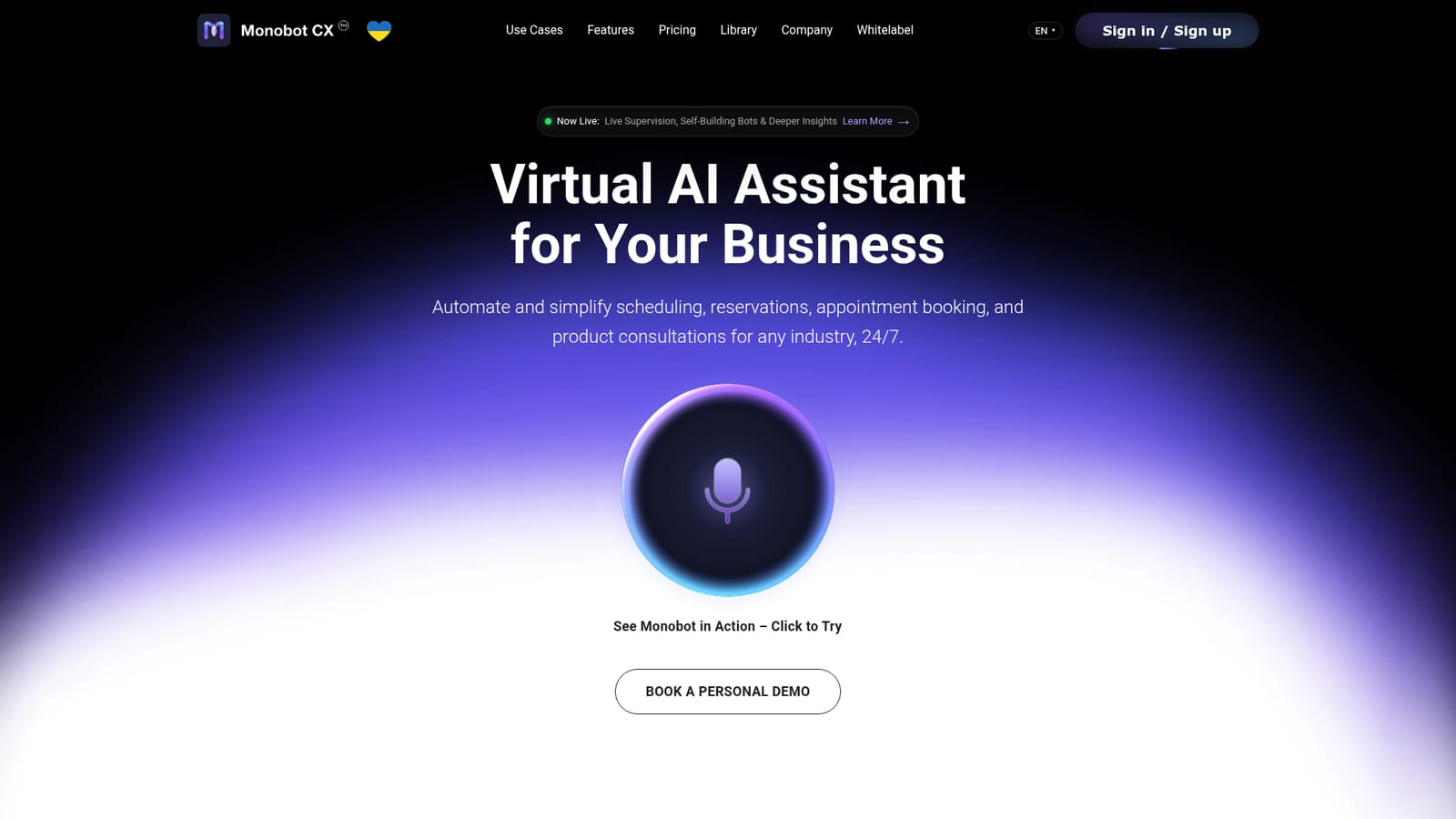 Monobot — Try the live voice demo