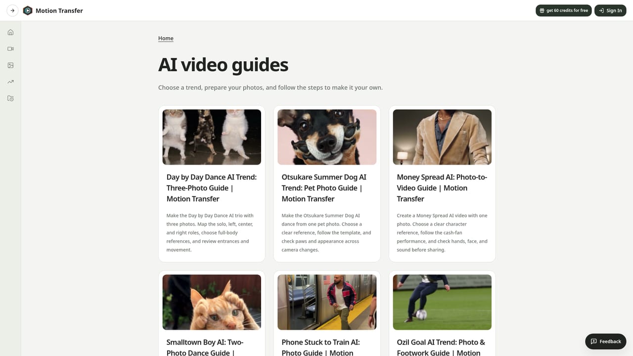 Motion Transfer AI — Download or refine