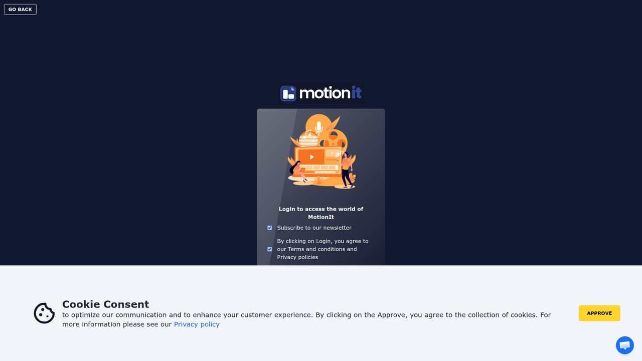 Motionit — Create your Motionit account