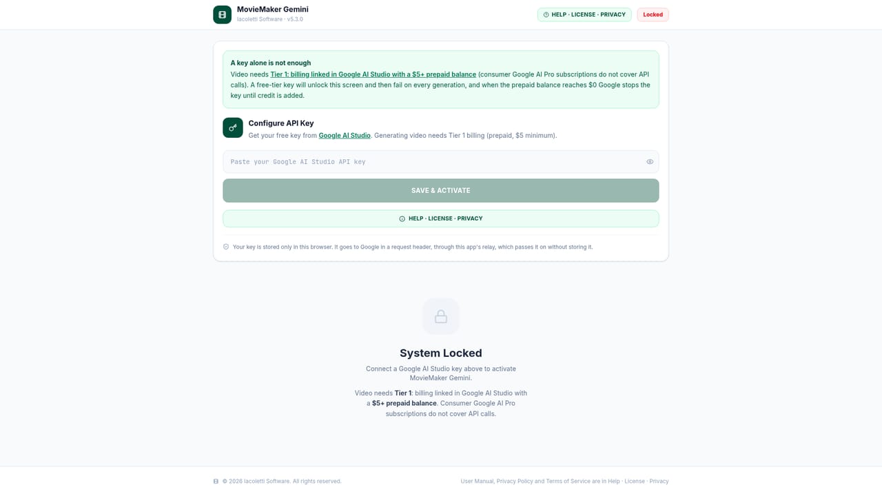 Movie Maker Gemini — Open the web app