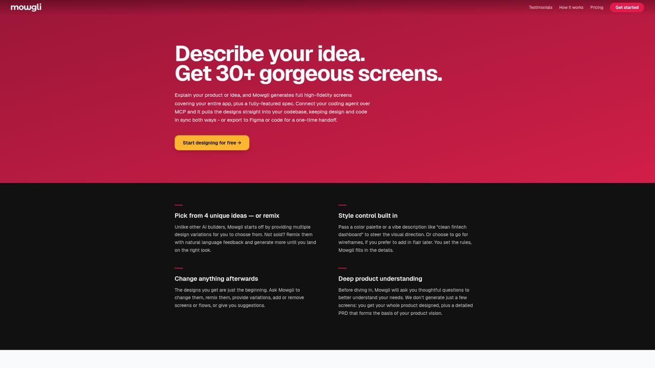 Mowgli — Describe your product and answer the scoping questions