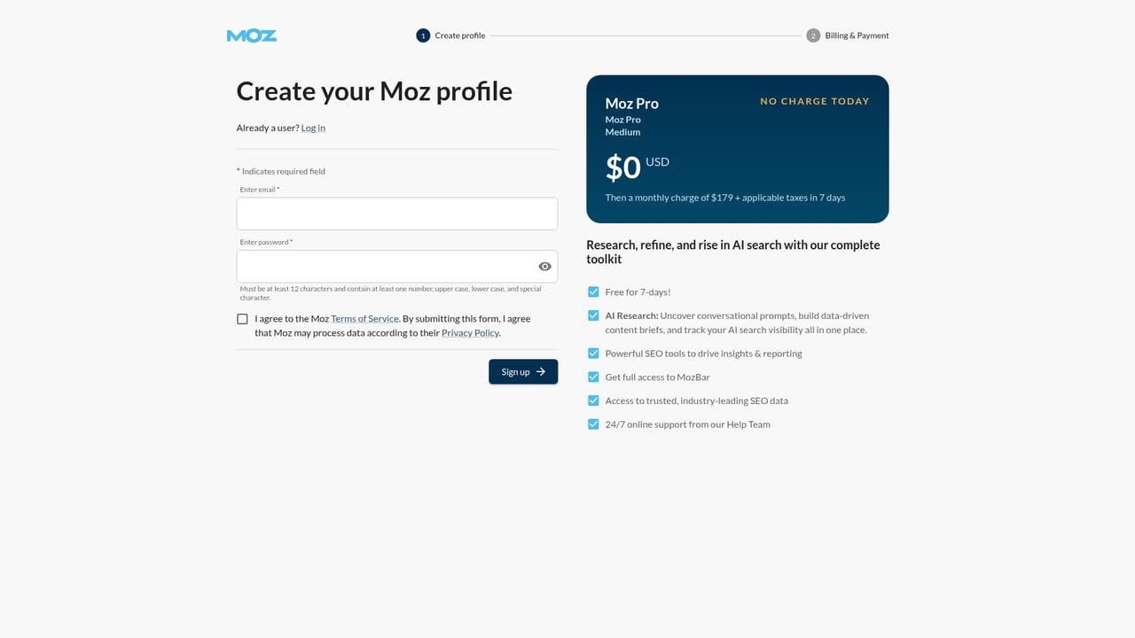 Moz — Start a Moz Pro free trial