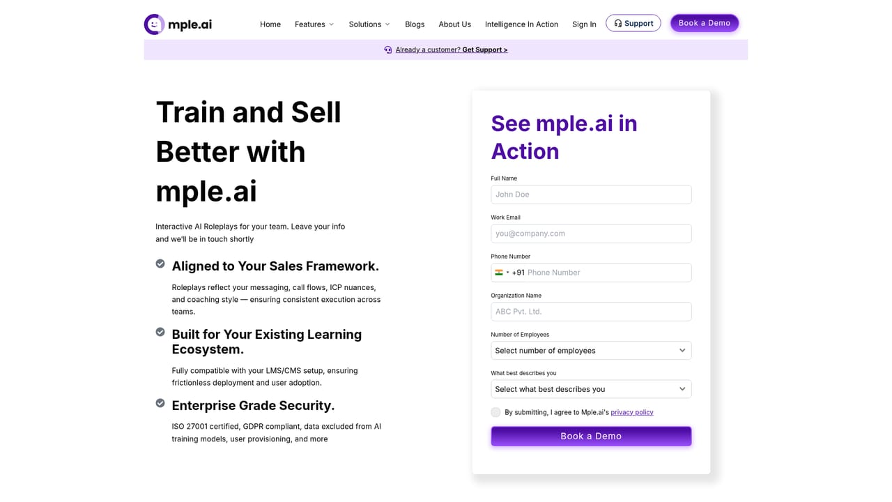mple — Book a demo and scope your sales motion