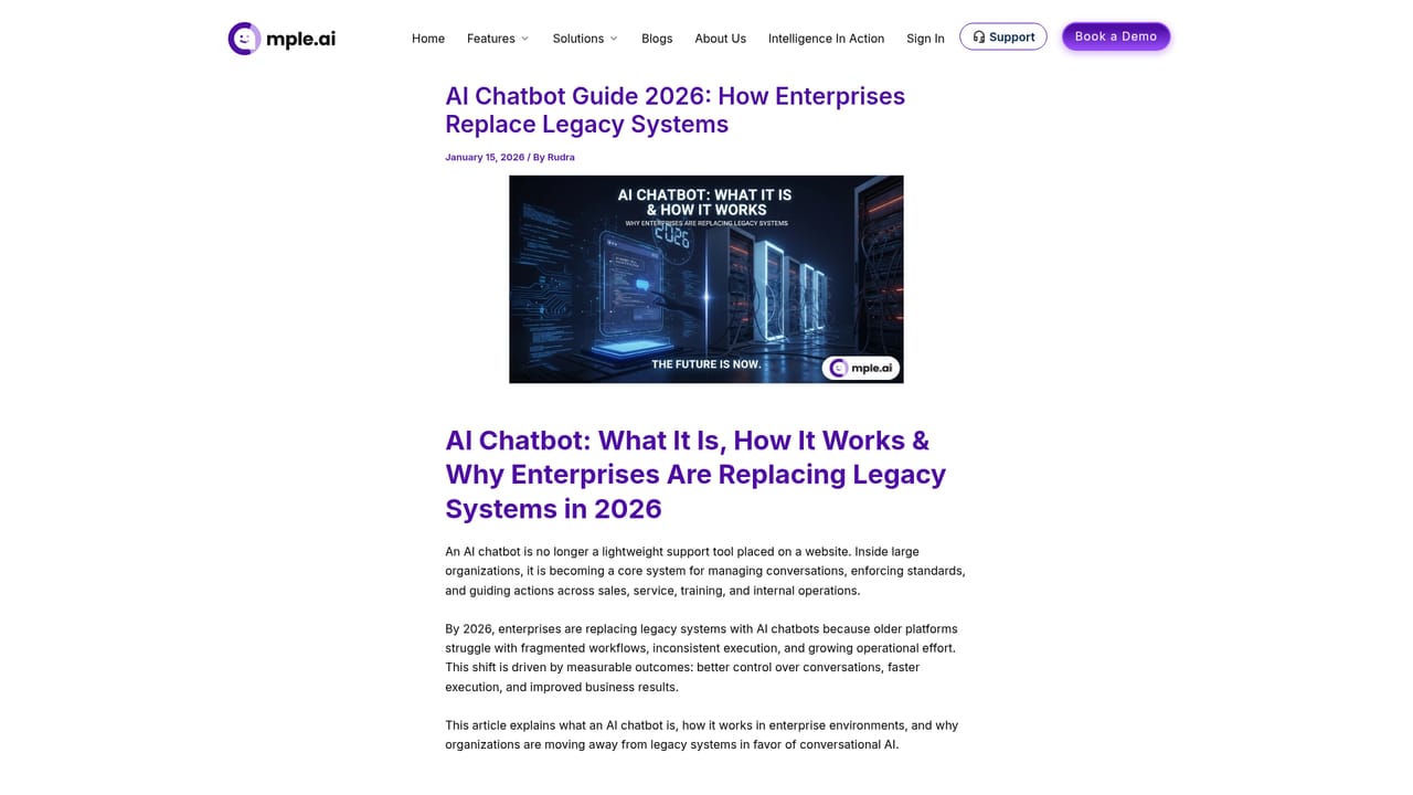mple — Confirm what replaces your legacy systems