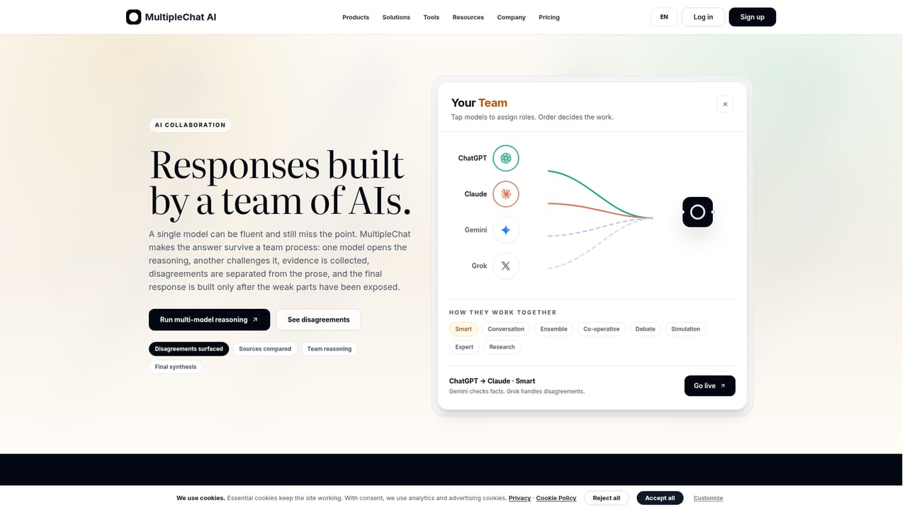 MultipleChat — Configure an AI Team
