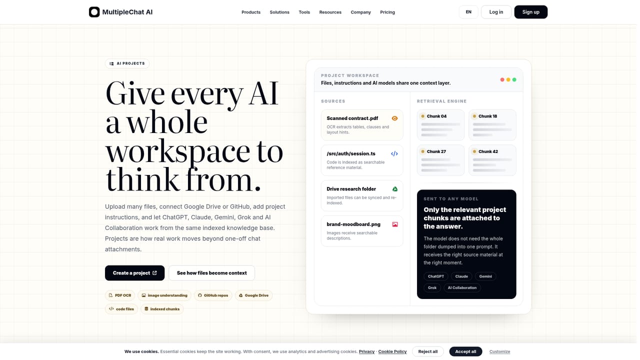 MultipleChat — Set up a project with shared context