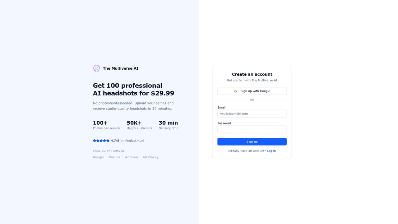 Multiverse AI — Create your account