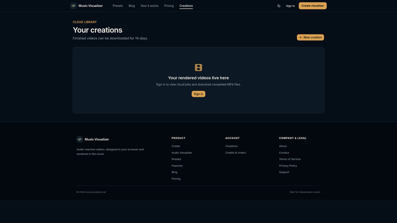 Music Visualizer — Export and download
