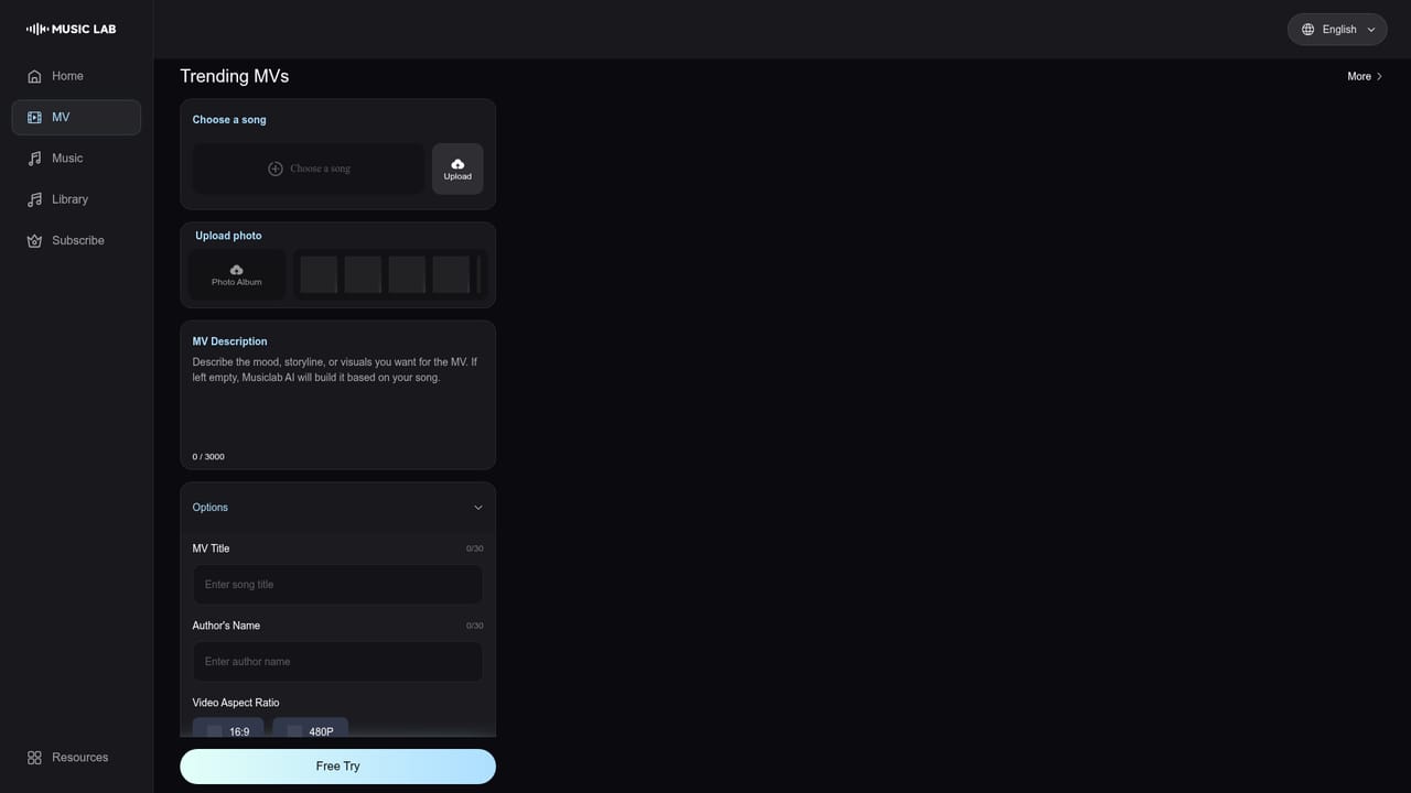MusicLab — Describe the song you want