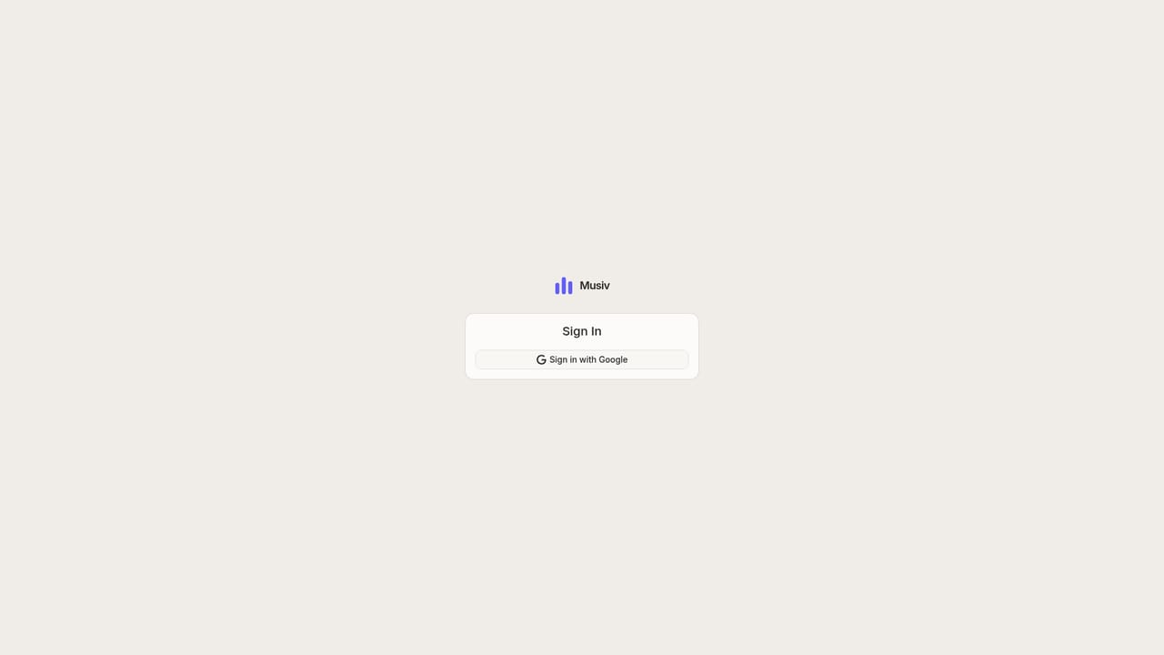 Musiv — Open the music video workspace