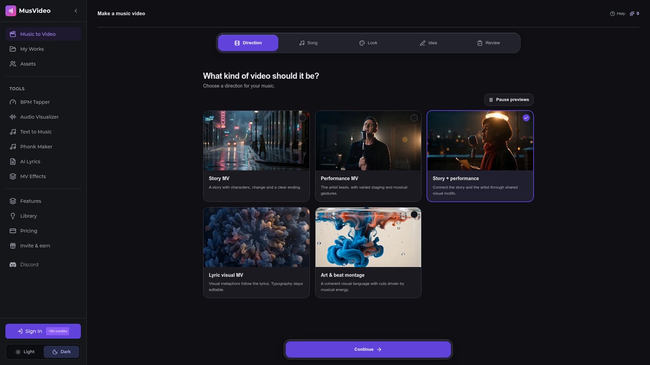 MusVideo — Open the video workspace