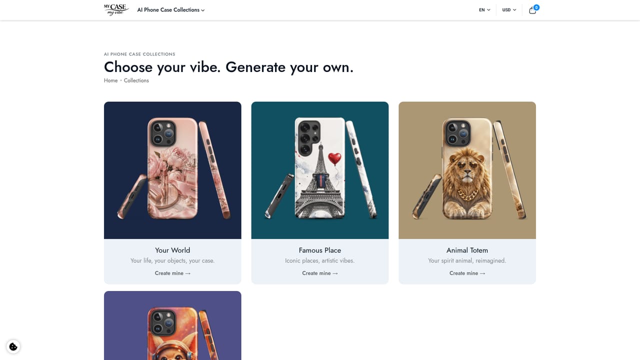My Case My Vibe — Pick a design series
