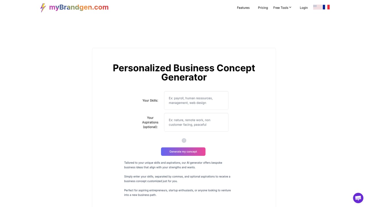 myBrandgen — Start with a free idea or validation pass