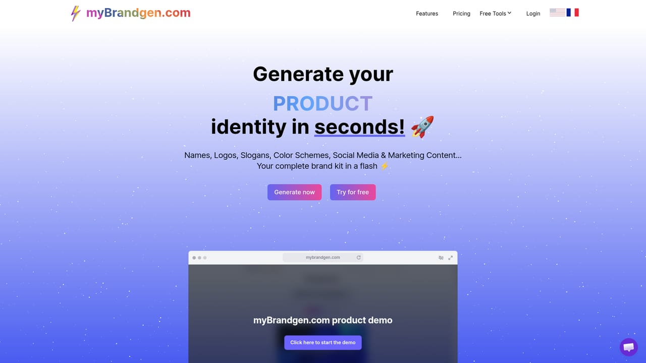 myBrandgen — Open the generator and describe your concept