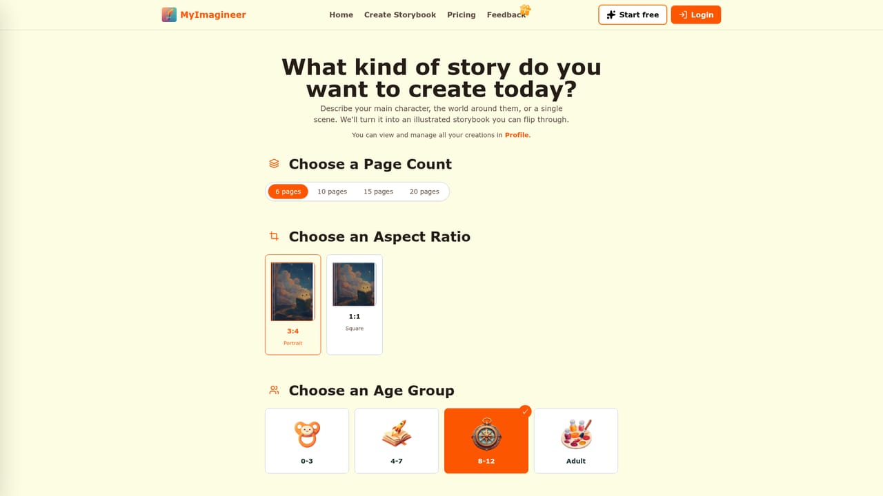 MyImagineer — Open the storybook creator
