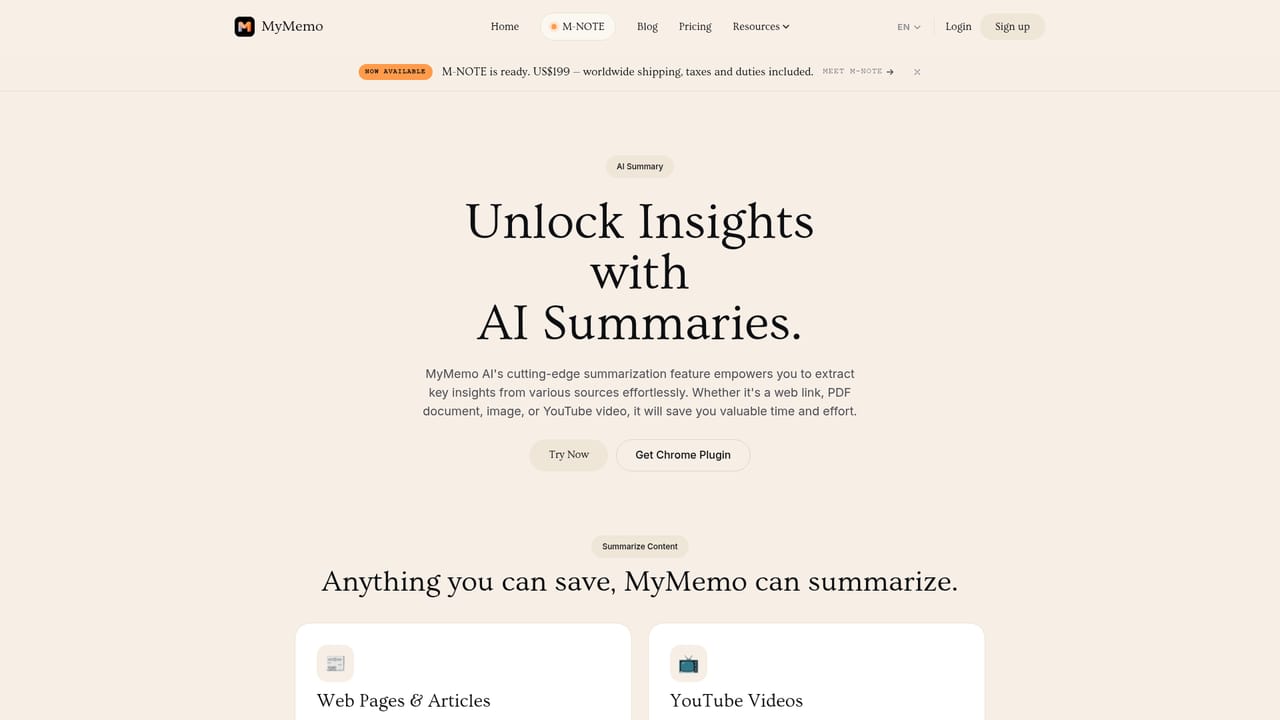 MyMemo — Read the AI summaries and export what matters