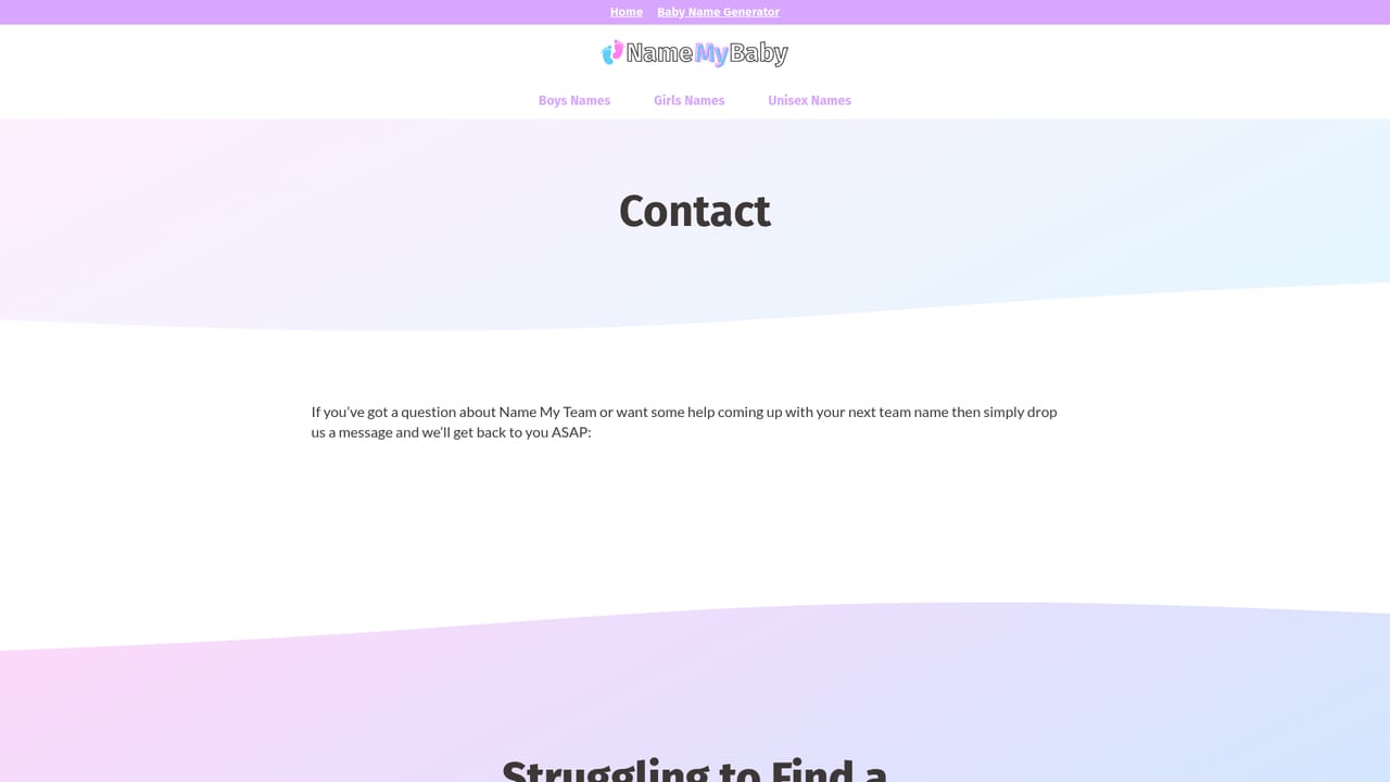 Name My Baby — Ask a question