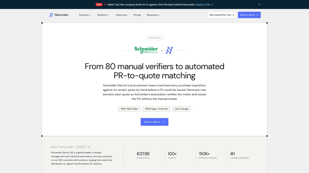 Nanonets — Review customer case studies before scoping