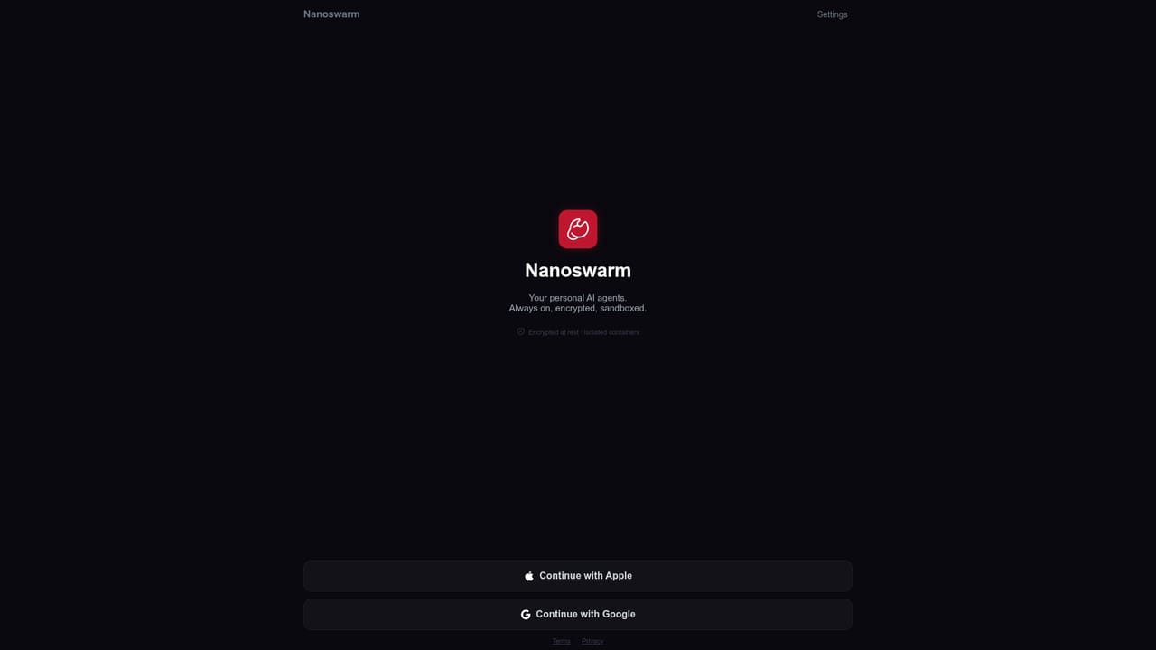 Nanoswarm — Create your account
