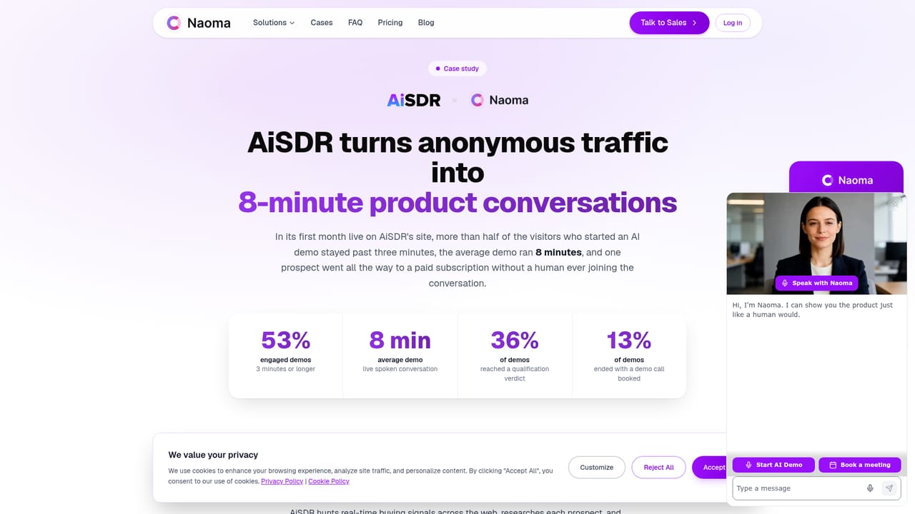 Naoma AI — Watch a live Naoma demo