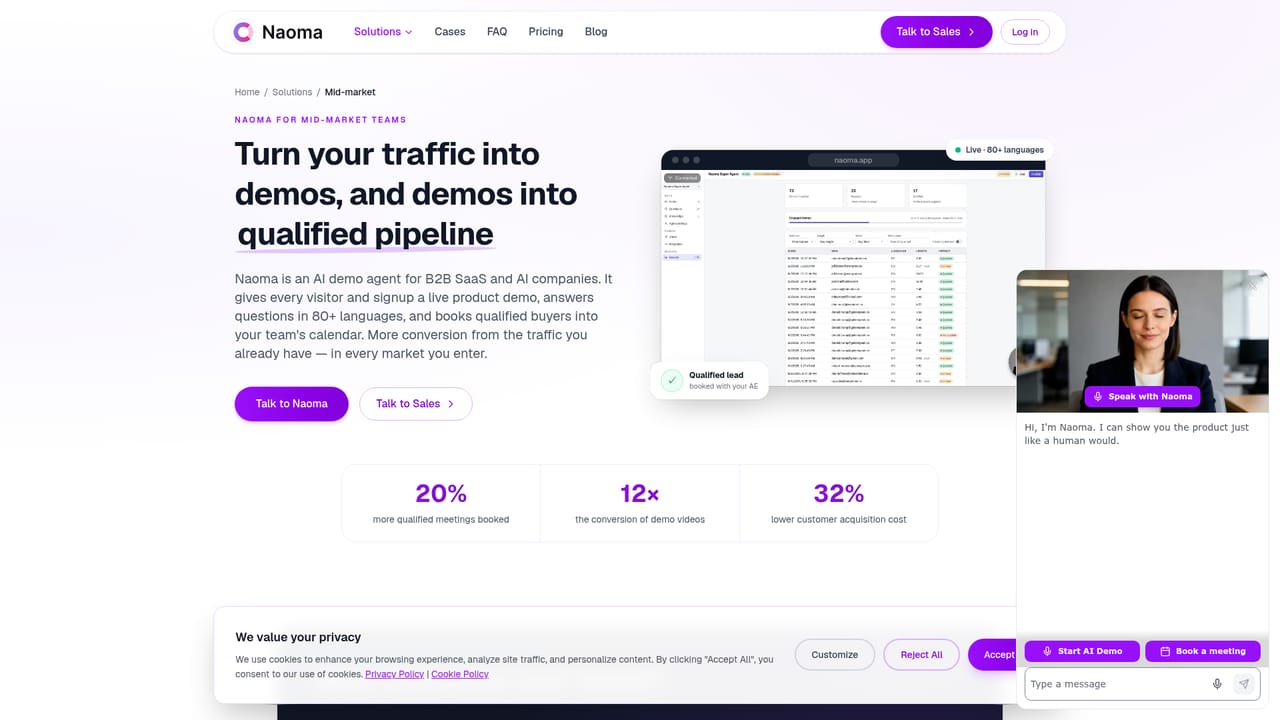 Naoma AI — Find the segment that matches your team