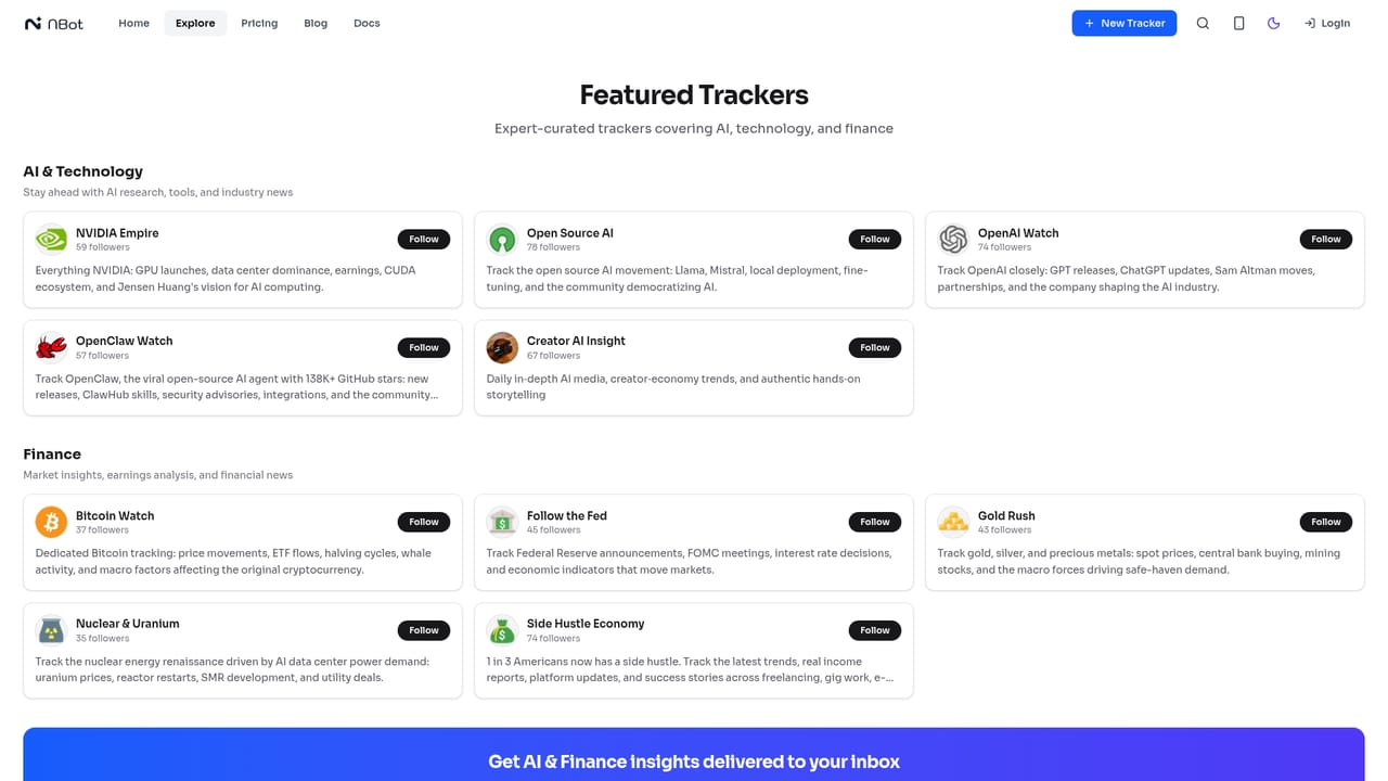 NBot AI — Browse the explore page for a starting point